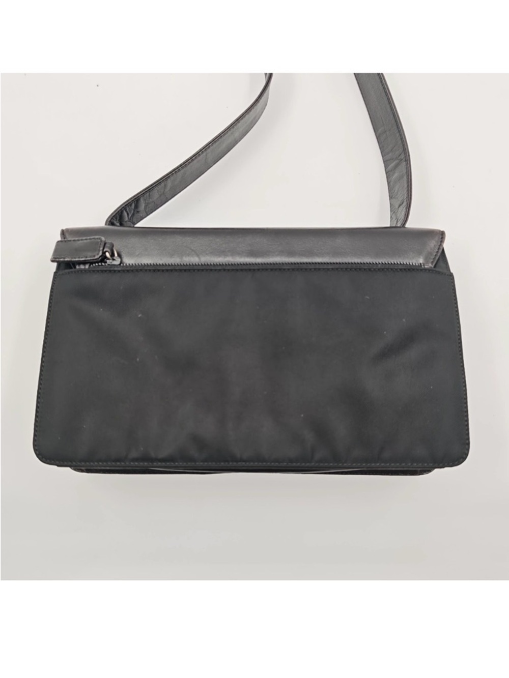 Prada Black Nylon Logo Plaque Shoulder Bag - Picture 4 of 11